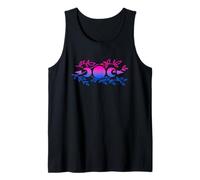Bisexual Moons Wiccan Pagan Bi Pride Flag Floral Boho Witchy Camiseta sin Mangas