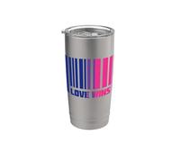 Bisexual Orgullo Bandera Amor Gana Bi Vaso térmico de acero inoxidable de doble pared