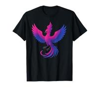 Bisexual Phoenix Bird Bi Pride Flag Rising From Ashes Camiseta