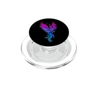 Bisexual Phoenix Bird Bi Pride Flag Rising from Ashes PopSockets PopGrip para MagSafe