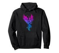 Bisexual Phoenix Bird Bi Pride Flag Rising from Ashes Sudadera con Capucha