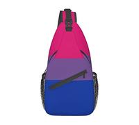 Bisexual Pride Flag Sling Bag Senderismo Mochila Crossbody Hombro Mochila Travel Chest Pack para Hombres Mujeres