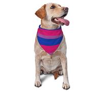 Bisexual Pride Spring Dog Bandanas Boy Bulk Puppy Pañuelo Ajustable Triángulo Suave Baberos Accesorios para Perros Pequeños Medianos Grandes Gatos Blanco