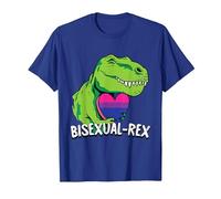 Bisexual-Rex LGBT-Q Pride Funny T-Rex Dinosaur Proud Bi Ally Camiseta, Hombre, Azul Real, 3XL