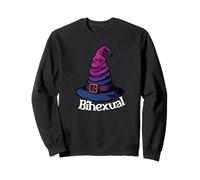 Bisexual Witch Pun Bihexual Bi Pride Flag Colors Halloween Sudadera