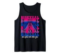 Bisexual y aún no me gustas, divertida bandera del orgullo bi LGBTQ Camiseta sin Mangas