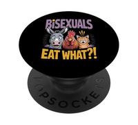 Bisexuals Eat What Funny Animal Humor PopSockets PopGrip Adhesivo