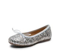 Bisgaard Chica Lucy Ballet Flat, Brillo Plateado, 33 EU