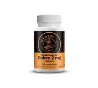 Bisglicinato de Cobre Méderi 2 mg 120 comprimidos cobre de alta biodisponibilidad en forma quelada contribuye al mantenimiento del tejido conectivo energía y protección celular