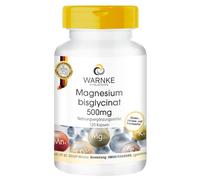 Bisglicinato de magnesio 500mg - 120 cápsulas - 300mg de magnesio elemental por dosis diaria - DOSIS ALTA - Calidad farmacéutica alemana - Vegano | Warnke Vitalstoffe