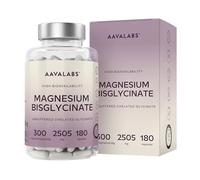 Bisglicinato de Magnesio Quelado - Magnesio Bisglicinato de Alta Biodisponibilidad y Absorción - 180 Glicinato de Magnesium cápsulas - Vegano