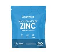 Bisglicinato de Zinc 25 mg - 400 Comprimidos para más de 1 Año de Suministro - Para Sistema Inmune y Salud de Cabello, Huesos y Uñas