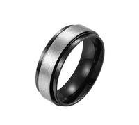 Bishilin Alianza de boda para hombre, anillos de boda para hombre, giratorio mate, acero inoxidable, fiestas familiares, R 1/2, Acero inoxidable, No es una piedra preciosa