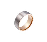 Bishilin Alianza de boda vintage de acero inoxidable, anillos de novia redondos mate, adecuados para bodas, aniversarios y vacaciones, V 1/2, Acero inoxidable, No es una piedra preciosa