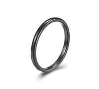 Bishilin Alianzas de boda para hombre, plata y oro negro, tungsteno de 2 mm, pulido estrecho, Sin piedra preciosa