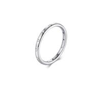 Bishilin Anillo de promesa para ella, anillo de promesa a juego con piedras incrustadas con circonita cúbica, plata de ley, L 1/2, Plata de ley, Circonita cúbica