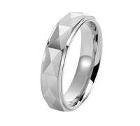Bishilin Anillos apilables para hombre, diseño geométrico Sortijas de Hombre para vacaciones, cumpleaños, moda, P 1/2, Acero de tungsten, No es una piedra preciosa
