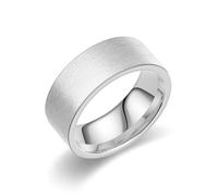 Bishilin Anillos de aniversario para mujer, anillos simples para mujer, 8 mm, acero inoxidable mate, X 1/2, Acero inoxidable, No es una piedra preciosa