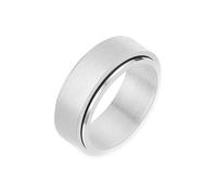 Bishilin Anillos de boda para mujer, anillos giratorios simples cepillados de 8 mm de ancho, para fiestas familiares y bodas, Z 1/2, Acero de titanio, No es una piedra preciosa