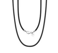 Bishilin Collar de cadena, collar de mamá para mujer, cadena de cordón de 3 mm, plata de ley, adecuado para bodas, aniversarios y vacaciones, Plata esterlina, No es una piedra preciosa