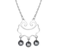 Bishilin Collar de plata de ley para mujer, collares largos para mujer, nube y campana, fiestas familiares, bodas, Plata esterlina, No es una piedra preciosa