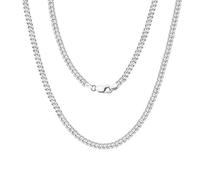 Bishilin Collares de cadena, collar para mujer de 2,5 mm, cadena franco, plata de ley, adecuado para bodas, aniversarios, vacaciones, Plata esterlina, No es una piedra preciosa