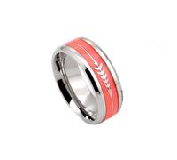 Bishilin Juego de anillos de acero inoxidable para hombre, anillo de compromiso de fibra de carbono que brilla en la oscuridad para vacaciones, cumpleaños, moda, V 1/2, Acero inoxidable, No es una