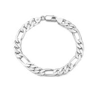 Bishilin Pulsera de plata de ley, pulseras Figaro para mujer, adecuadas para bodas, aniversarios y festividades, 18CM, Plata de ley, No es una piedra preciosa