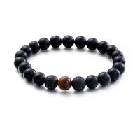 Bishilin Pulsera de promesa para mujer, pulseras de moda de 8 mm, cadena de cuentas de ágata, fiestas familiares, bodas, Ágata, No es una piedra preciosa