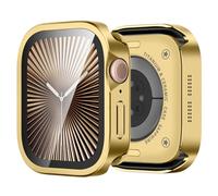 Bisiokr Fundas Compatible con Apple Watch Ultra Series 10 46mm Funda, Protector de Pantalla Integrado, Carcasa Protectora de PC Metal con Tapa Trasera para iWatch 46mm, Oro