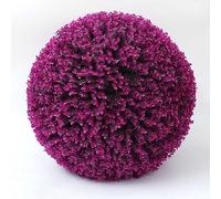 BISISO - Bola de planta artificial, 1 cuenta, púrpura, redonda, 50 cm, plástico, decoración interior y exterior, boda, interior y exterior, decorativo y colorido, ARTIFICIAL_PLANT, boj