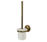 Bisk 00412 - Soporte para Pared y escobilla para WC (12 x 16 x 40 cm, níquel Cepillado)