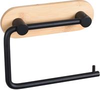 BISK Umbra portarrollos de papel higiénico negro-madera 08056