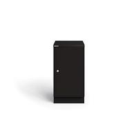 BISLEY Armario de Almacenamiento múltiple, Serie 29, Puerta batiente con Cerradura con Base, Apertura a la Izquierda; Dimensiones: 670 x 349 x 460 mm (Alto x Ancho x Profundidad). Color: 633 Negro