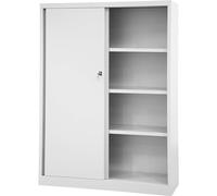 BISLEY | Armario de Puertas correderas Eco | 3 baldas | 4 Pisos de archivadores | Gris.