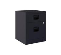 Bisley - BISLEY ARCHIVADOR METALICO 1 CAJÓN PERSONAL + 1 CAJÓN ARCHIVO A4 MÓVIL FONDO 40CM ANTRACITA