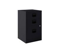 Bisley - BISLEY ARCHIVADOR METALICO 2 CAJONES PERSONALES + 1 CAJÓN ARCHIVO A4 FONDO 40CM ANTRACITA