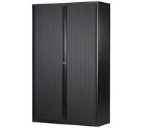 BISLEY | Euro-Rollladenschrank | Breite 1200 mm | 4 Fachböden | Schwarz.