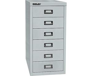 BISLEY H296NL-av7 MultiDrawer Serie 29 DIN A4, 6 cajones, Metal, 645 Light Grey, 38 x 27.9 x 59 cm