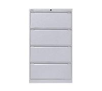 Bisley H61101 - Armario, doppelbahnig, DIN A4, 4 cajones, HR de Metal, 355 Plata, 62.2 X 80 X 132.1 cm