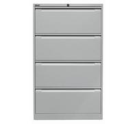 Bisley H61101 - Armario, doppelbahnig, DIN A4, 4 cajones, HR de Metal, 645 Luz Gris, 62.2 X 80 X 132.1 cm