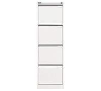Bisley H61101 - Armario, einbahnig, DIN A4, 4 cajones, HR de Acero, 696 Tráfico Color Blanco, 62.2 X 41.3 x 132.1 cm