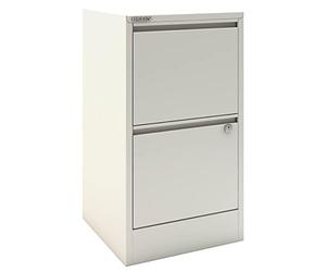 BISLEY Home Filer, 2 cajones HR, Metal, 696 Blanco tráfico, 40 x 41,3 x 67,2 cm