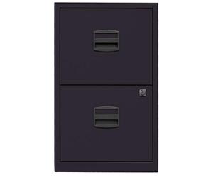 Bisley Home H61101 - Armario PFA, 2 cajones, HR de Metal, 633 Negro, 40 x 41.3 x 67.2 cm