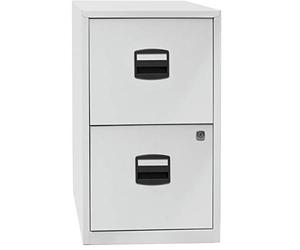 BISLEY Home H61101 - Armario PFA, 2 cajones, HR de Metal, 645 Luz Gris, 40 x 41.3 x 67.2 cm