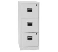 Bisley Home PFA - Archivador con 3 cajones HR, Metal, 645 Gris Claro, 40 x 41,3 x 101,5 cm