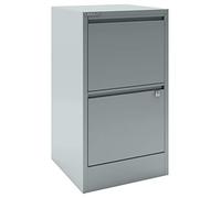 Bisley Home portfiler, Taquillas 2 cajones, HR de Metal, 355 Plata, 40 x 41.3 x 67.2 cm