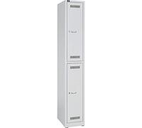 Bisley LIGHT - Armario, Metal, Color Gris Claro, 1 Columna, 2 Compartimentos