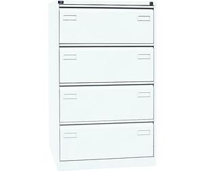 BISLEY Light - Armario para archivador Colgante (Doble Capa, DIN A4, 4 cajones, Metal, 696 Color Blanco, 62,2 x 80 x 132,1 cm)
