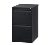 BISLEY Light - Armario para archivadores Colgantes (1 Carril, DIN A4, 2 cajones, Metal, 633 Negro, 62,2 x 41,3 x 71,1 cm)
